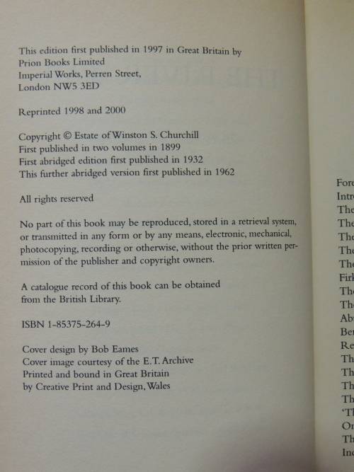 The River War - Winston S. Churchill