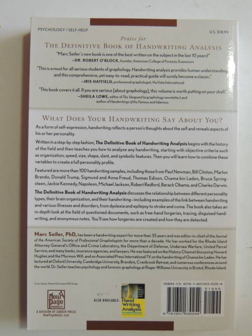 The Definitive Book of Handwriting Analysis- Marc Seifer