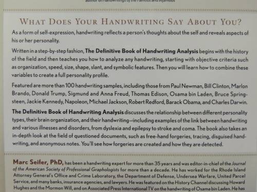 The Definitive Book of Handwriting Analysis- Marc Seifer