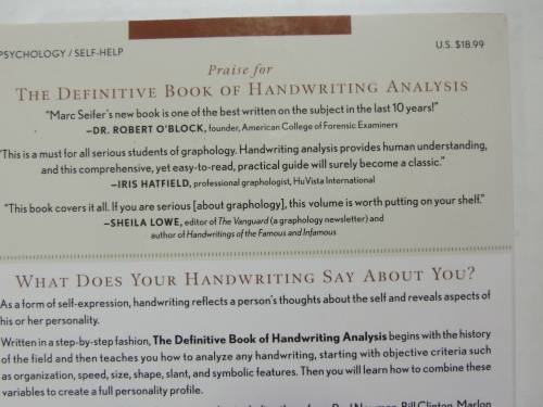 The Definitive Book of Handwriting Analysis- Marc Seifer
