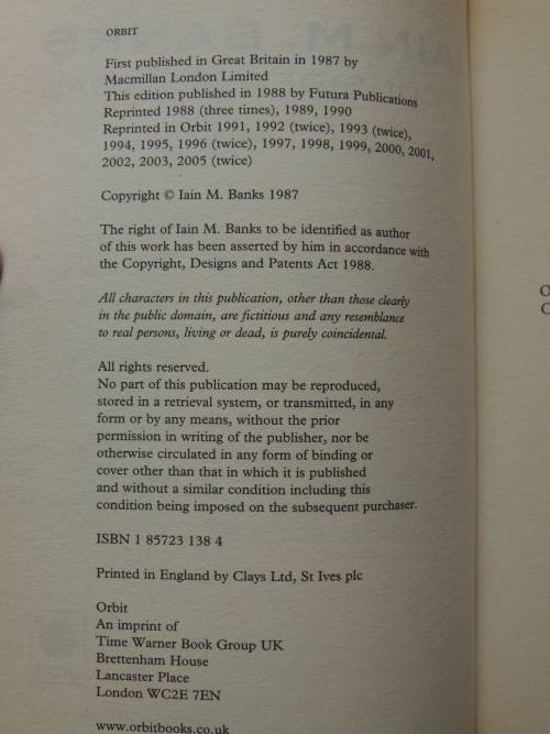 Consider Phlebas - Iain M Banks