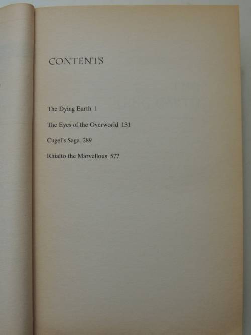 Fantasy Masterworks- Tales of the Dying Earth - 4 Stories -  Jack Vance