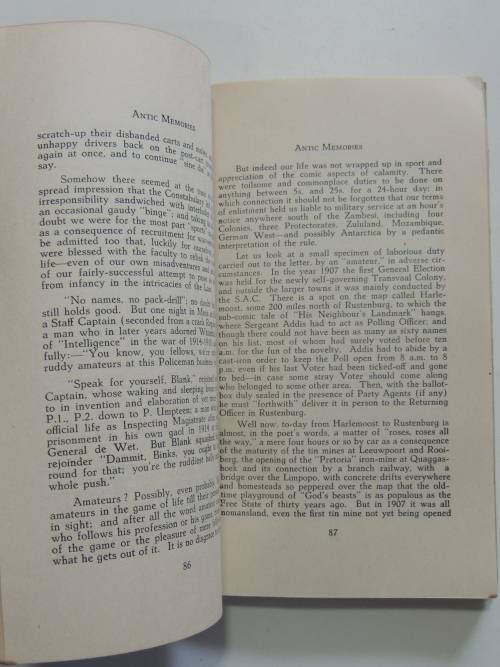 Antic Memories, of the South African Constabulory 1900-1907 - CR Prance      VERY SCARCE