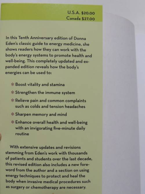 Energy Medicine, Balancing your Body`s Energies for Optimal Health, Joy & Vitality - Donna Eden