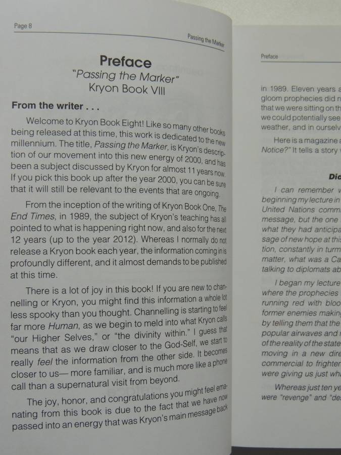 Kryon 2000, Passing the Marker, Understanding the New Millenium Energy, Kryon Book VIII