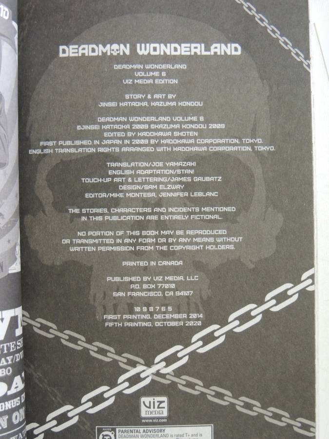 Deadman Wonderland, Vol. 6  - Jinsei Kataoka, Kazuma Kondou