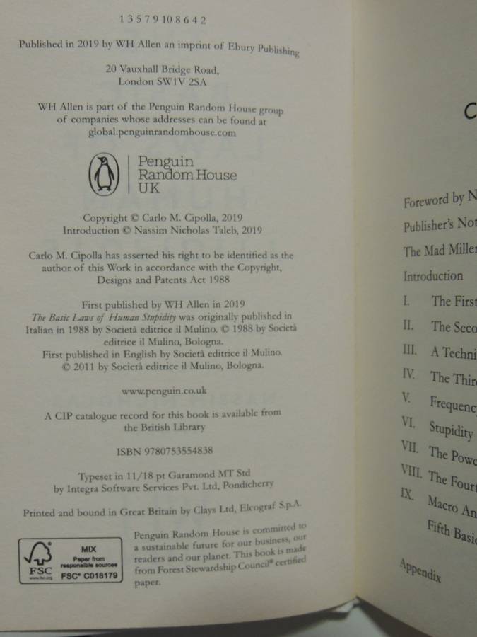 The Basic Laws of Human Stupidity - Carlo M Cipolla