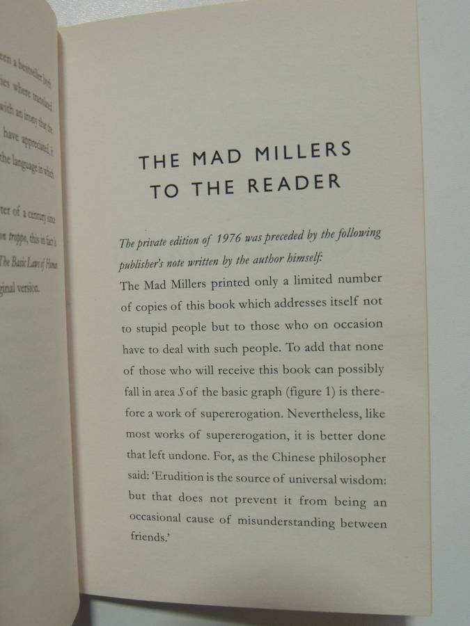 The Basic Laws of Human Stupidity - Carlo M Cipolla