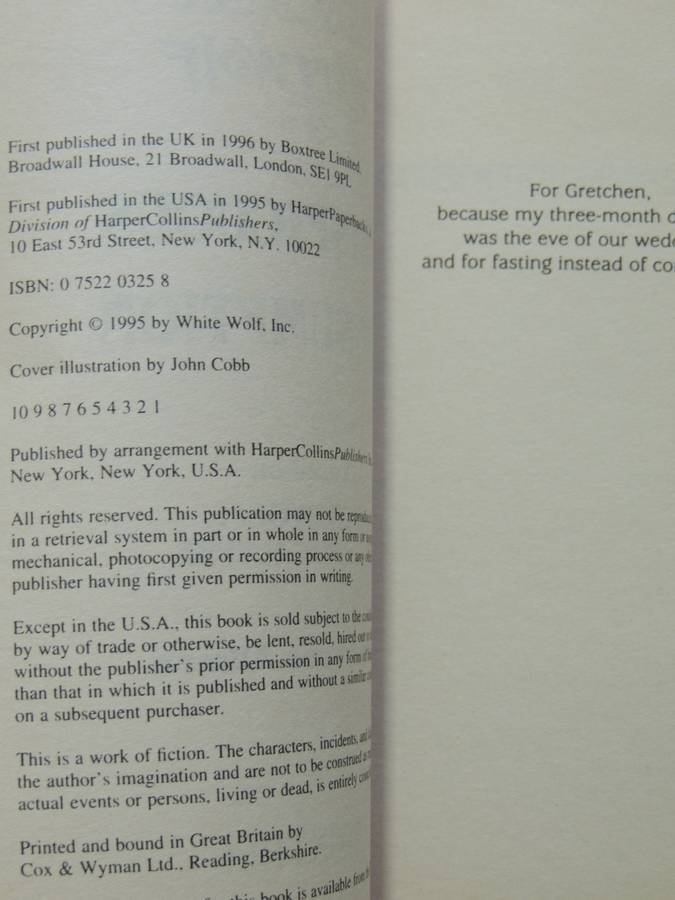 The World of Darkness - Werewolf - Conspicuous Consumption - Stewart von Allmen