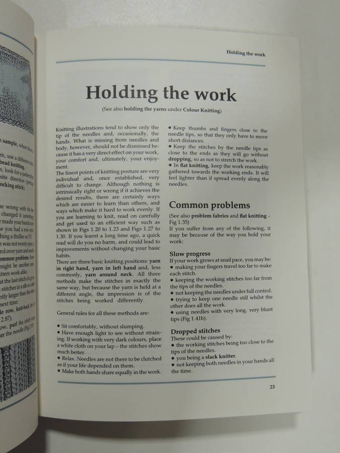 Handknitter`s Handbook,Comprehensive Guide To Principles &Techniques Of Handknitting- Montse Stanley