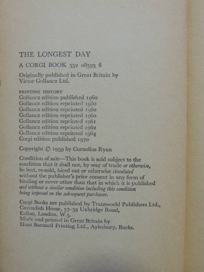 The Longest Day  Cornelius Ryan