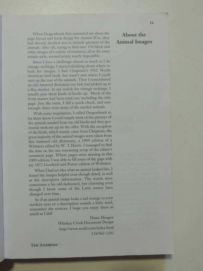 Animal - Wise - The Spirit Language And Signs Of Nature - Ted Andrews