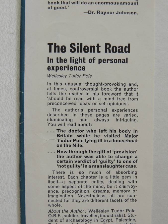 The Silent Road - In The Light Of Personal Experience - Wellesley Tudor Pole