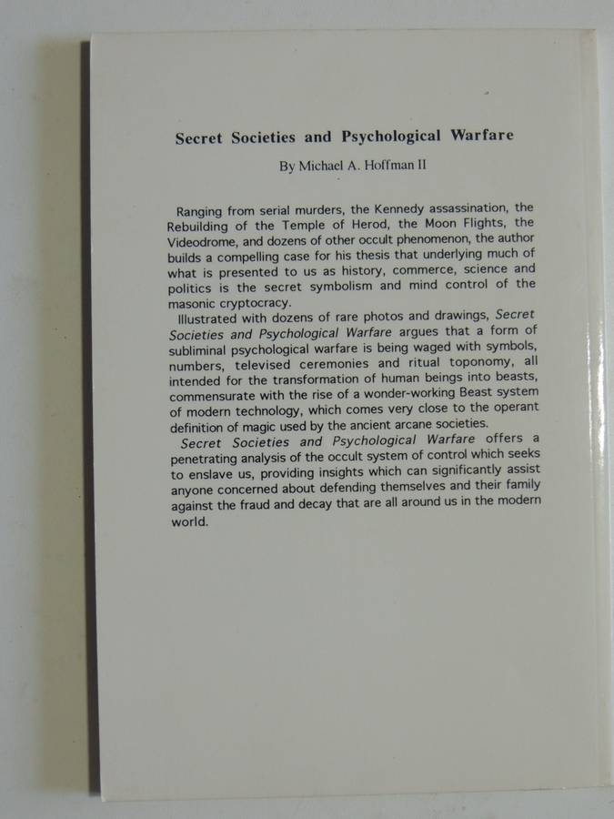 Secret Societies And Psychological Warfare- Michael A. Hoffman II