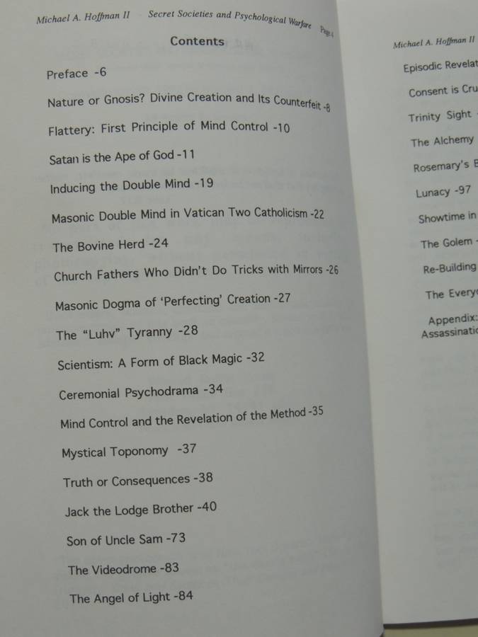 Secret Societies And Psychological Warfare- Michael A. Hoffman II