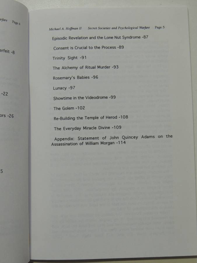 Secret Societies And Psychological Warfare- Michael A. Hoffman II