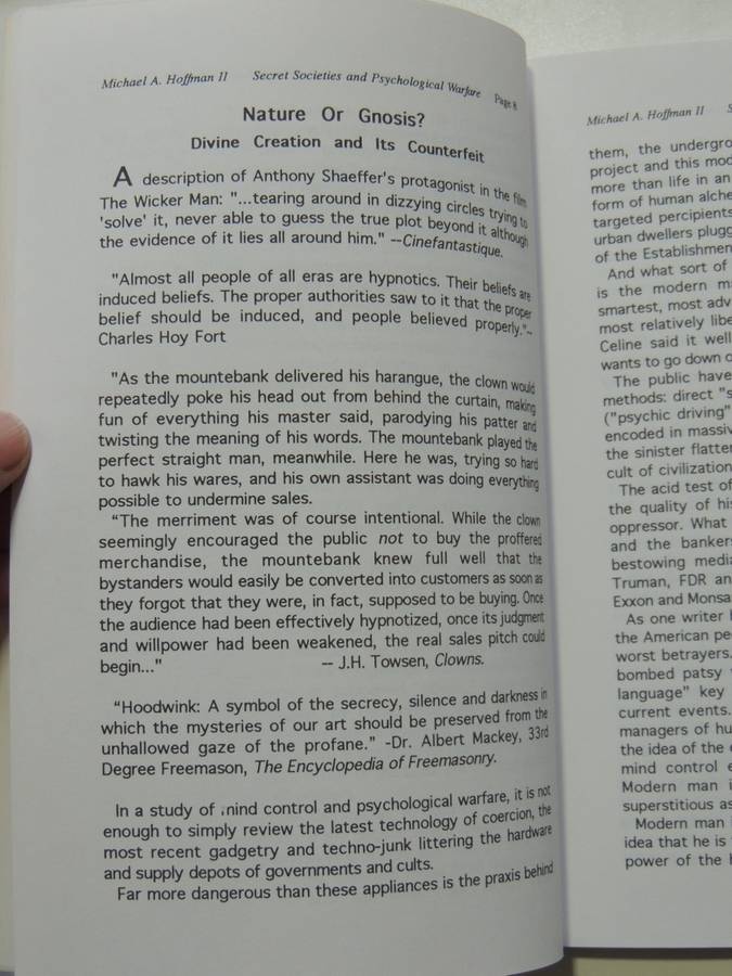Secret Societies And Psychological Warfare- Michael A. Hoffman II
