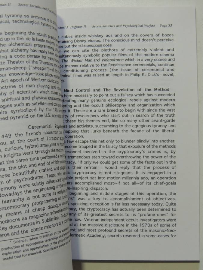 Secret Societies And Psychological Warfare- Michael A. Hoffman II