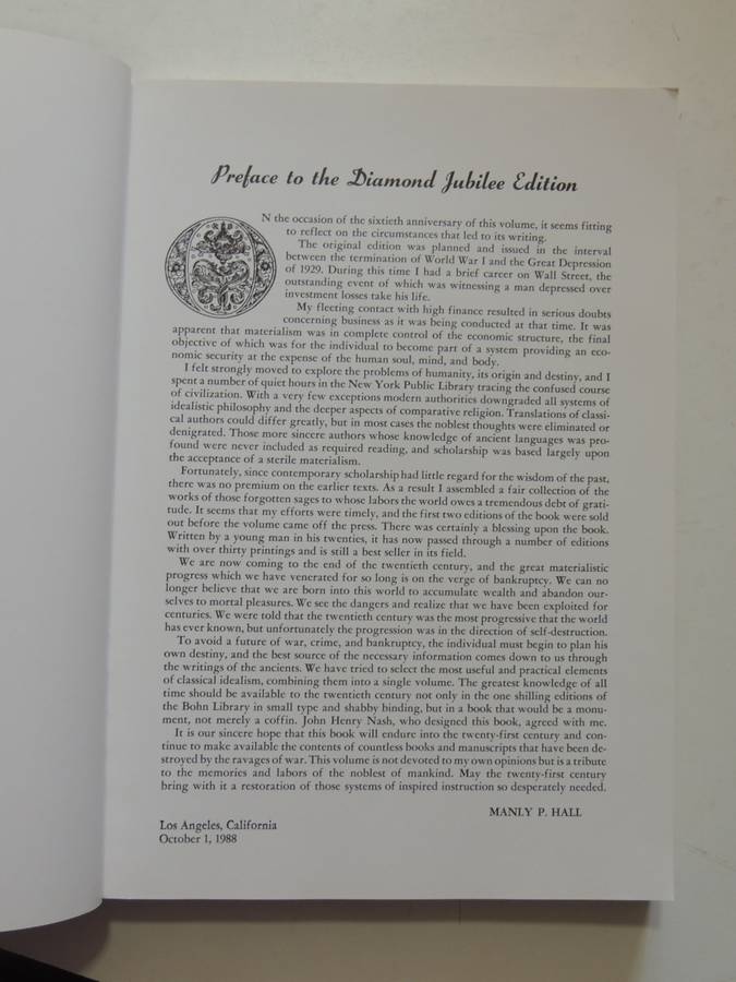 The Secret Teachings Of All Ages - Diamond Jubilee Edition - Manly P. Hall