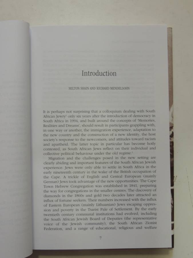 Memories, Realities & Dreams, Aspects Of The South African Jewish Experience - ed Milton Shain, R M