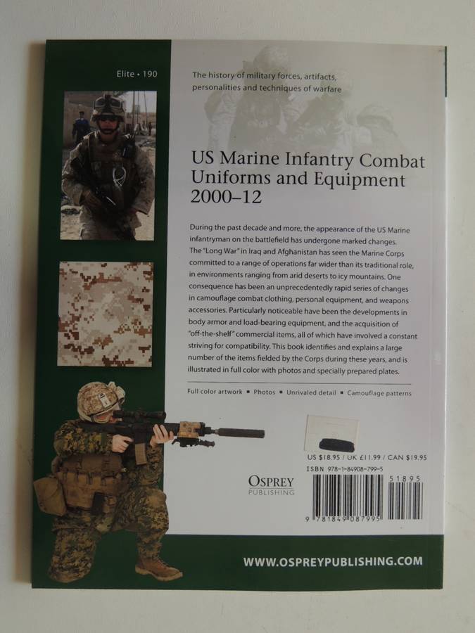 Osprey Elite Series: US Marine Infantry Combat Uniforms And Equipment 2000-12  J. Kenneth Ward
