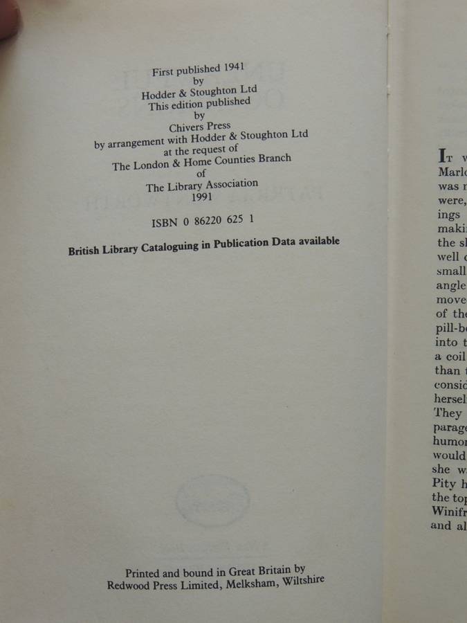 Unlawful Occasions - Patricia Wentworth 1991