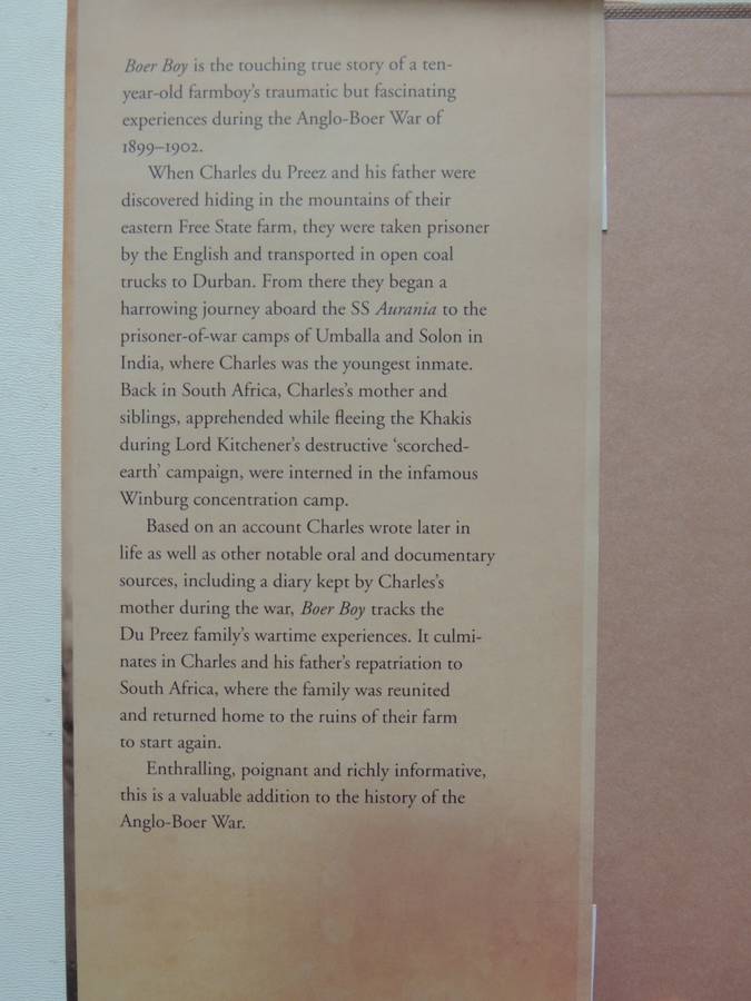 Boer Boy - Memoirs Of An Anglo-Boer War Youth - Chris Schoeman   FIRST EDITION  2010