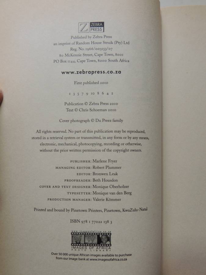 Boer Boy - Memoirs Of An Anglo-Boer War Youth - Chris Schoeman   FIRST EDITION  2010