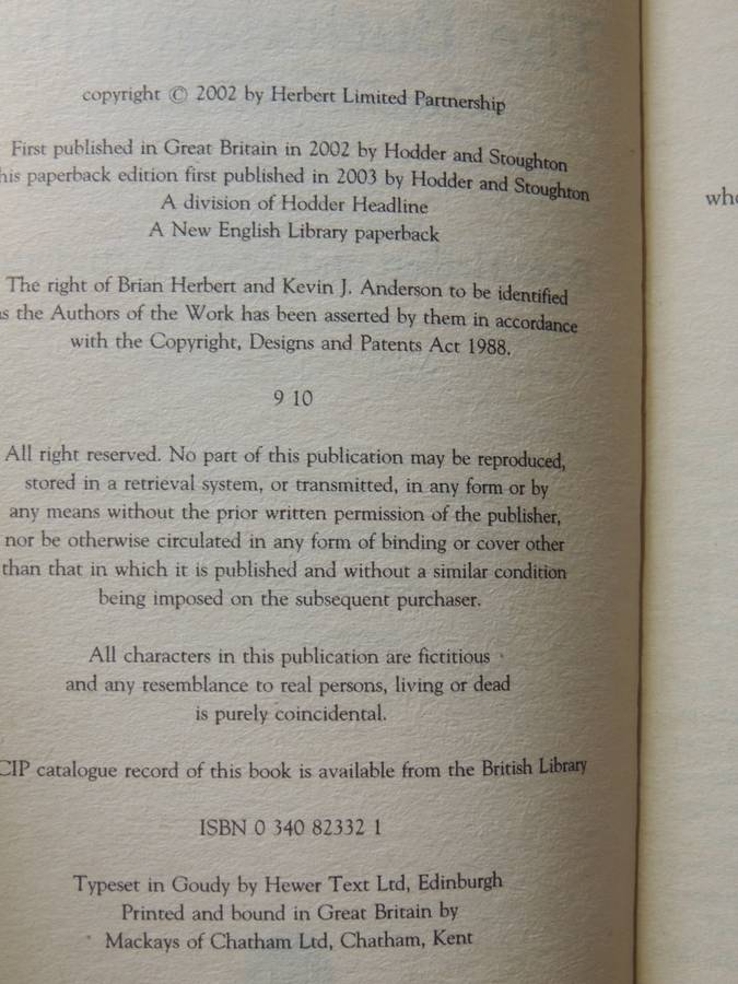 The Butlerian Jihad - Legends Of Dune 1 - Brian Herbert & Kevin J. Anderson