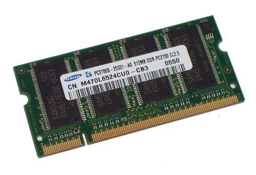 Samsung 512MB PC2700 333MHz CL2.5 SODIMM Laptop RAM Memory