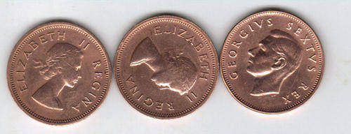 1952,53,58 SOUTH AFRICA OLD UNION FARTHINGS
