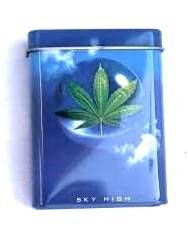 Tobacco or Herb Metal Tin (Blue) - Reduced to Clear