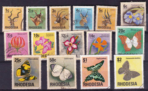 Rhodesia full sets, used, with additional printings,  View scans