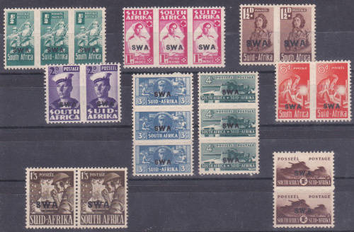 SWA 1943-1944. WAR EFFORT- REDUCED SIZE, MH, CV R670.00, view scans.