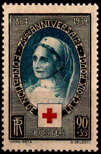FRANCE, 1939 24 March, 75th Anniv of the Red Cross, single issue, mint, CV +/-R 65.00 view scans