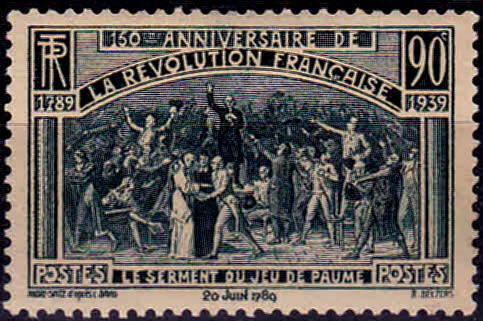 FRANCE, 1939. 20 June, 150th Anniv French Revolution, single issue, mint, CV +/-R 25.00 view scans