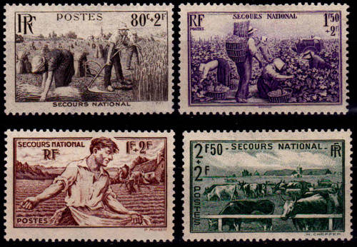 FRANCE, 1940. 2 December, Charity Stamps, set, mint, CV +/-R 65.00 view scans