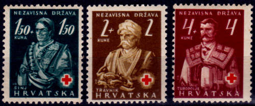 CROATIA 1941, 12 Oct, Red Cross Charity, set, MH, CV +/-R 70.00, view scans