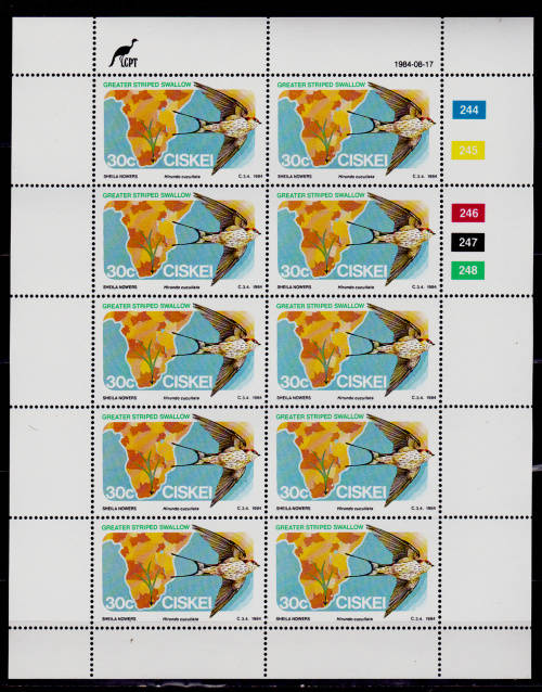 CISKEI, 1984. Migratory birds. Sheets