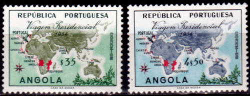 ANGOLA, 1954. Presidential visit. Full set