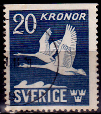 SWEDEN 1942, 4 May. BIRDS - SWANS, single, UH, CV +/- R 215.00, view scans