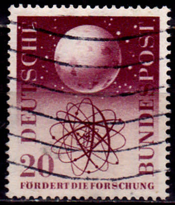 GERMANY 1955, 24 June. SCIENCE, single, UH CV +/-R 30.00 view scans
