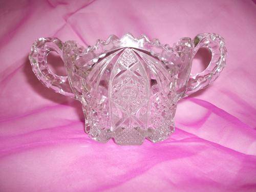 Stunning Vintage Cut Glass Sugar Cube or Sweets Bowl