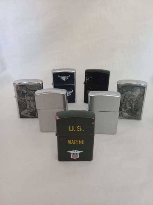 1 Zippo And 6 Zippo lookalikes