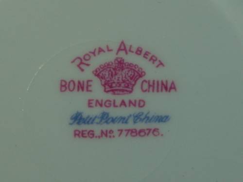 Royal Albert Saucer and Cakeplate - "Petit point China"