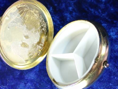 Vintage miniature porcelain and brass Limoges collectables - hand painted