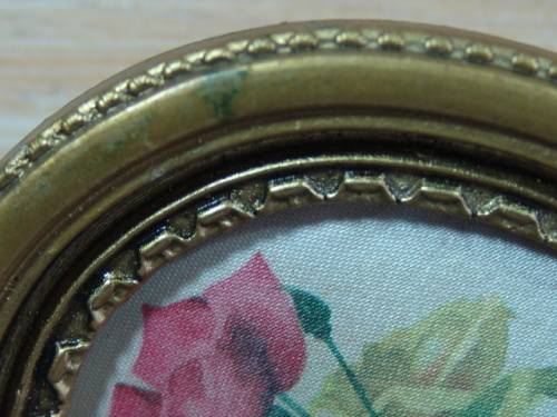 A Vintage small framed silk picture