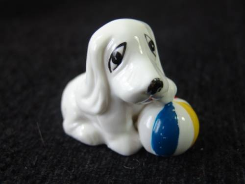 Vintage Ceramic Dog figurine - hand painted