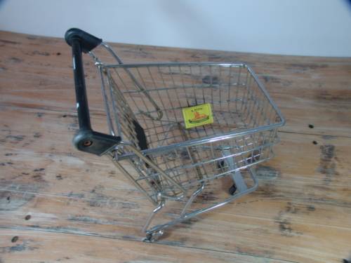 Collectable Woolworths steel Trolley replica - 20cm x 34cm x 25cm
