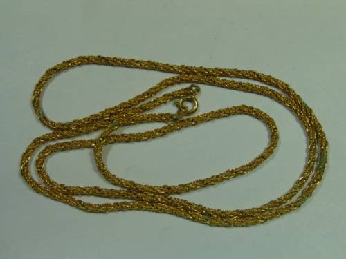 Vintage gold plated rope Necklace